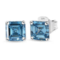 SGL Certified Luxuriant Lab Grown Blue Diamond (IR) 2.00 ctw Stud Earrings in 10K White Gold - Sticky add to cart bar
