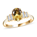 AAA Brazilian Heliodor and Luxuriant Lab Grown Diamond VS 1.80 ctw Ring in 10K Yellow Gold - Sticky add to cart bar