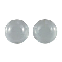 Milky Aquamarine Set of 2 (Rnd 6 mm) 1.65 ctw Loose Gemstone