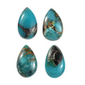 Set of 4 AA Sierra Nevada Turquoise (Pear 5x3 mm) 1.04 ctw Loose Gemstone - Sticky add to cart bar