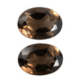Set of 2 Brazilian Smoky Quartz (Oval 7x5 mm) 1.34 ctw Loose Gemstone - Sticky add to cart bar