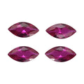 Set of 4 Lab Created Ruby (Mrq 6x3 mm) 0.95 ctw Loose Gemstone - Sticky add to cart bar