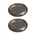 Set of 2 Premium Silver Sapphire (Oval 7x5 mm) 1.86 ctw Loose Gemstone - Sticky add to cart bar