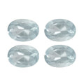 AA Milky Aquamarine Set of 4 (Ovl 7x5 mm) 2.60 ctw Loose Gemstone - Sticky add to cart bar