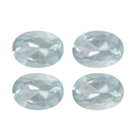 AA Milky Aquamarine Set of 4 (Ovl 7x5 mm) 2.60 ctw Loose Gemstone