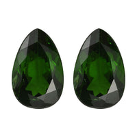 Chrome Diopside Set of 2 (Pear 8x5 mm) 1.70 ctw Loose Gemstone