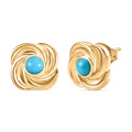 D'Joy Sleeping Beauty Turquoise 0.50 ctw Stud Earrings in Vermeil YG Over Sterling Silver - Sticky add to cart bar