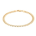 Diamond-cut Curb Chain Bracelet in 10K Yellow Gold (8.00 In) 3.90 Grams - Sticky add to cart bar