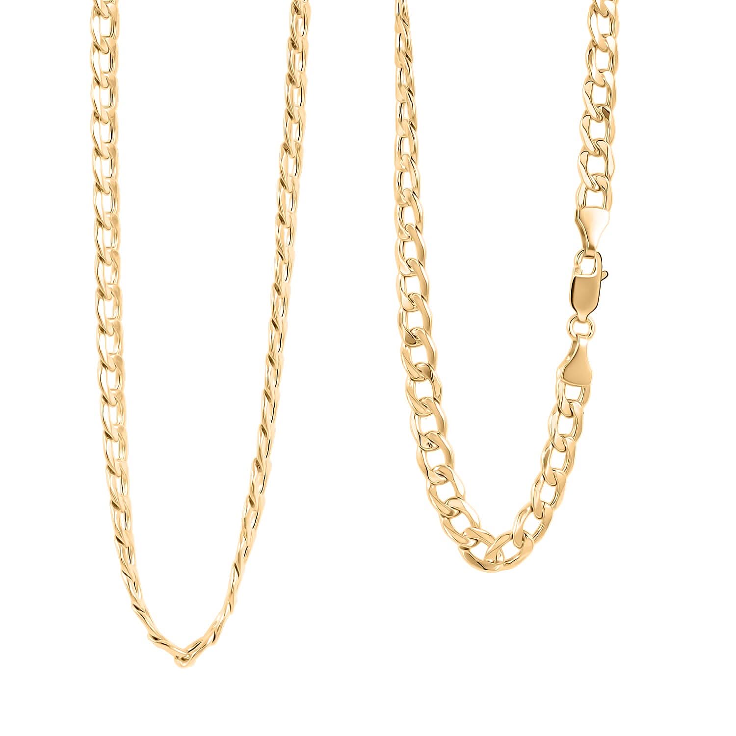 Diamond-cut Curb Chain Necklace in 10K Yellow Gold 10.1 Grams 22 Inches