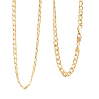 Diamond-cut Curb Chain Necklace in 10K Yellow Gold 10.1 Grams 22 Inches
