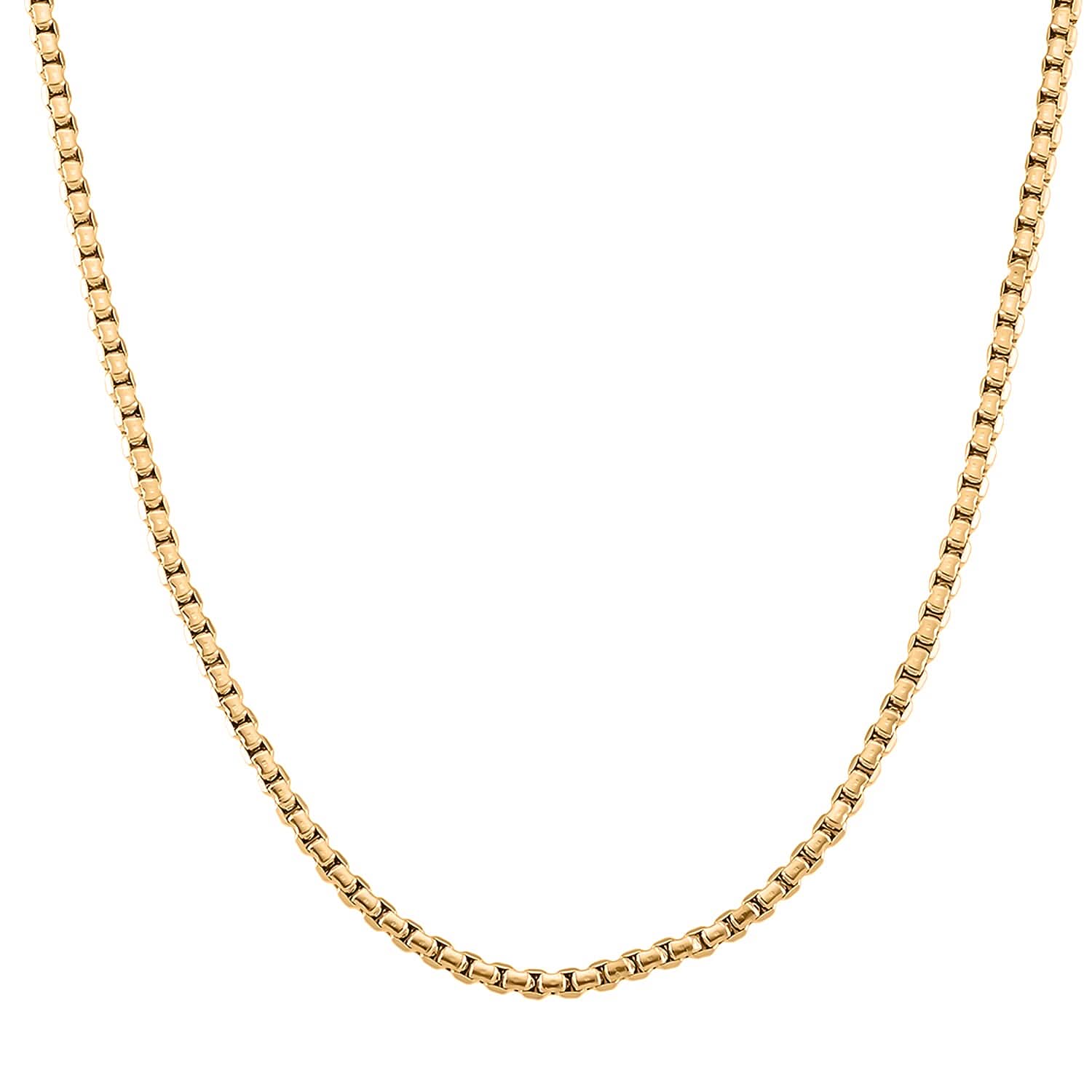 Fancy Link Chain Necklace in ION Plated YG Stainless Steel 18-20 Inches