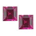 Set of 2 Lab Created Ruby (Sqr 6 mm) 2.72 ctw Loose Gemstone - Sticky add to cart bar
