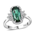 Certified & Appraised Rhapsody 950 Platinum AAAA Santa Rosa Tourmaline, Diamond (E-F, VS) (0.26 cts) Ring (Size 10.0) (5.71 g) 2.62 ctw - Sticky add to cart bar