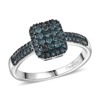 D'Joy Diamond 0.50 ctw Ring in Rhodium Over Sterling Silver (Size 10.0)