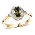Luxoro 10K Yellow Gold AAA Ambanja Demantoid Garnet, Diamond (G-H, I2) (0.20 cts) Ring (Size 6.0) 1.15 ctw - Sticky add to cart bar