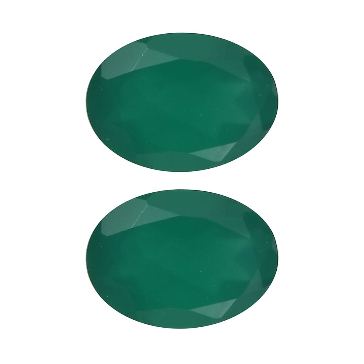 Green Onyx Set of 2 (Ovl 7x5 mm) 1.26 ctw Loose Gemstone