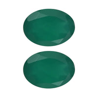Green Onyx Set of 2 (Ovl 7x5 mm) 1.26 ctw Loose Gemstone