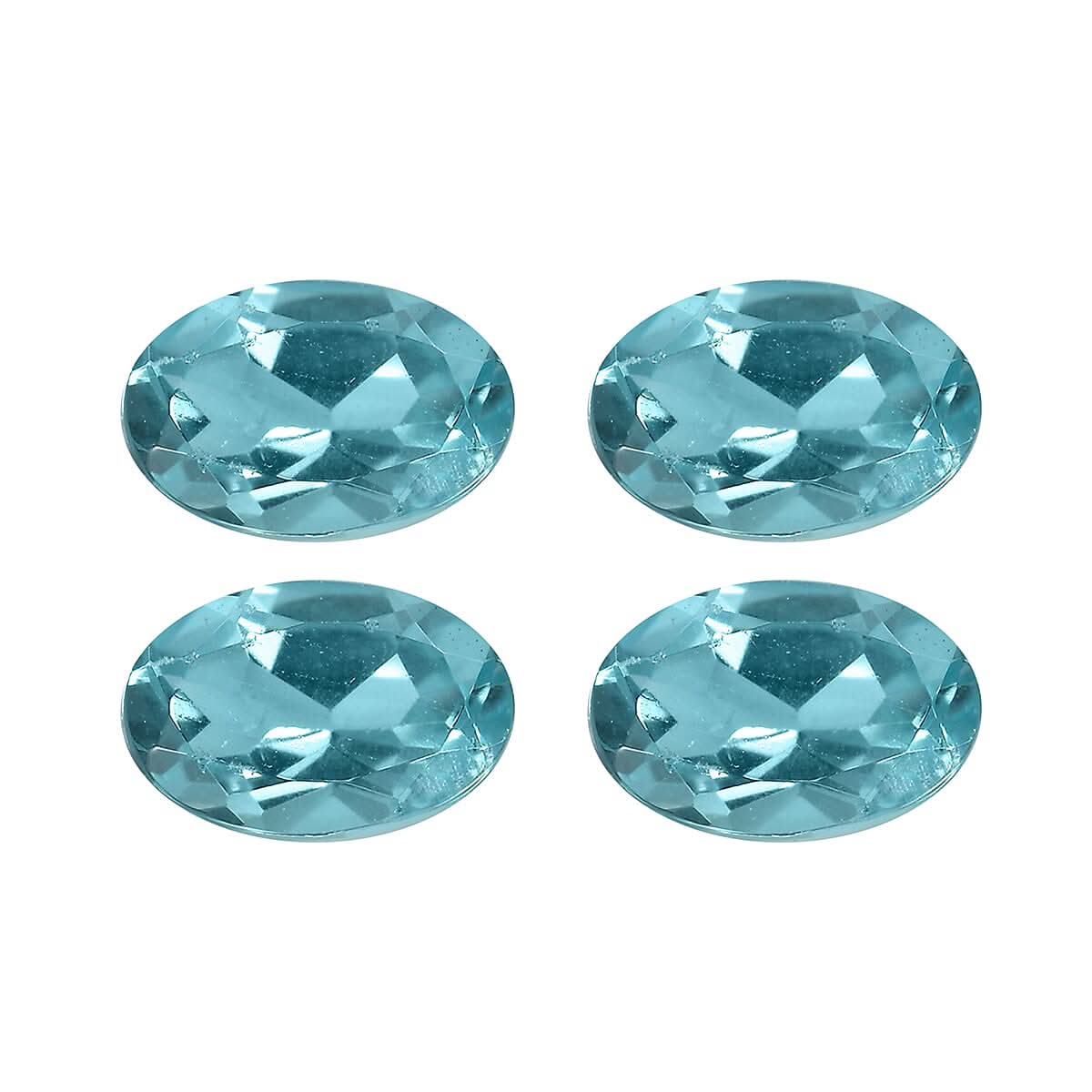 Blue Apatite Set of 4 (Ovl 6x4 mm) 0.85 ctw Loose Gemstone
