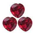Set of 3 Lab Created Ruby (Hrt 7 mm) 3.95 ctw Loose Gemstone - Sticky add to cart bar