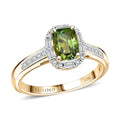 Certified & Appraised Luxoro 10K Yellow Gold AAA Sapo Green Tourmaline, Diamond (I2) (0.26 cts) Ring (Size 7.0) 1.57 ctw - Sticky add to cart bar