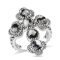 Artisan Crafted D'Joy White Buffalo 4.00 ctw Ring in Sterling Silver (Size 10.0)