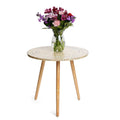 Livmore Multi Color Radiant Petal Shell Pattern Nacre Side Table - Large - Sticky add to cart bar