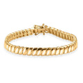 EverTrue Bronzella Collection Wave Link Bracelet in 18K YG Plated Bronze (7.25 In) - Sticky add to cart bar