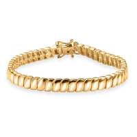 EverTrue Bronzella Collection Wave Link Bracelet in 18K YG Plated Bronze (7.25 In)