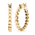 EverTrue Bronzella Collection Heart Link Hoop Earrings in 18K YG Plated Bronze - Sticky add to cart bar