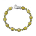 EverTrue Connemara Marble, Peridot Claddagh Bracelet in Platinum Bond (7.25 In) 25.25 ctw - Sticky add to cart bar