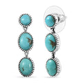 D'Joy Artisan Crafted Tahoe Nevada Turquoise 6.15 ctw Earrings in Sterling Silver - Sticky add to cart bar