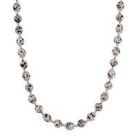 Blue Howlite 230.00 ctw Beaded Necklace with Owl Charm in Goldtone 18 Inches