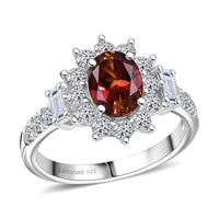 Premium Byzantine Tourmaline and Luxuriant Lab Grown Diamond 2.40 ctw Ring in Rhodium Over Sterling Silver (Size 10.0)