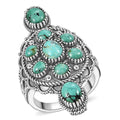 D'Joy Artisan Crafted Tahoe Naveda Turquoise 4.25 ctw Ring in Sterling Silver - Sticky add to cart bar