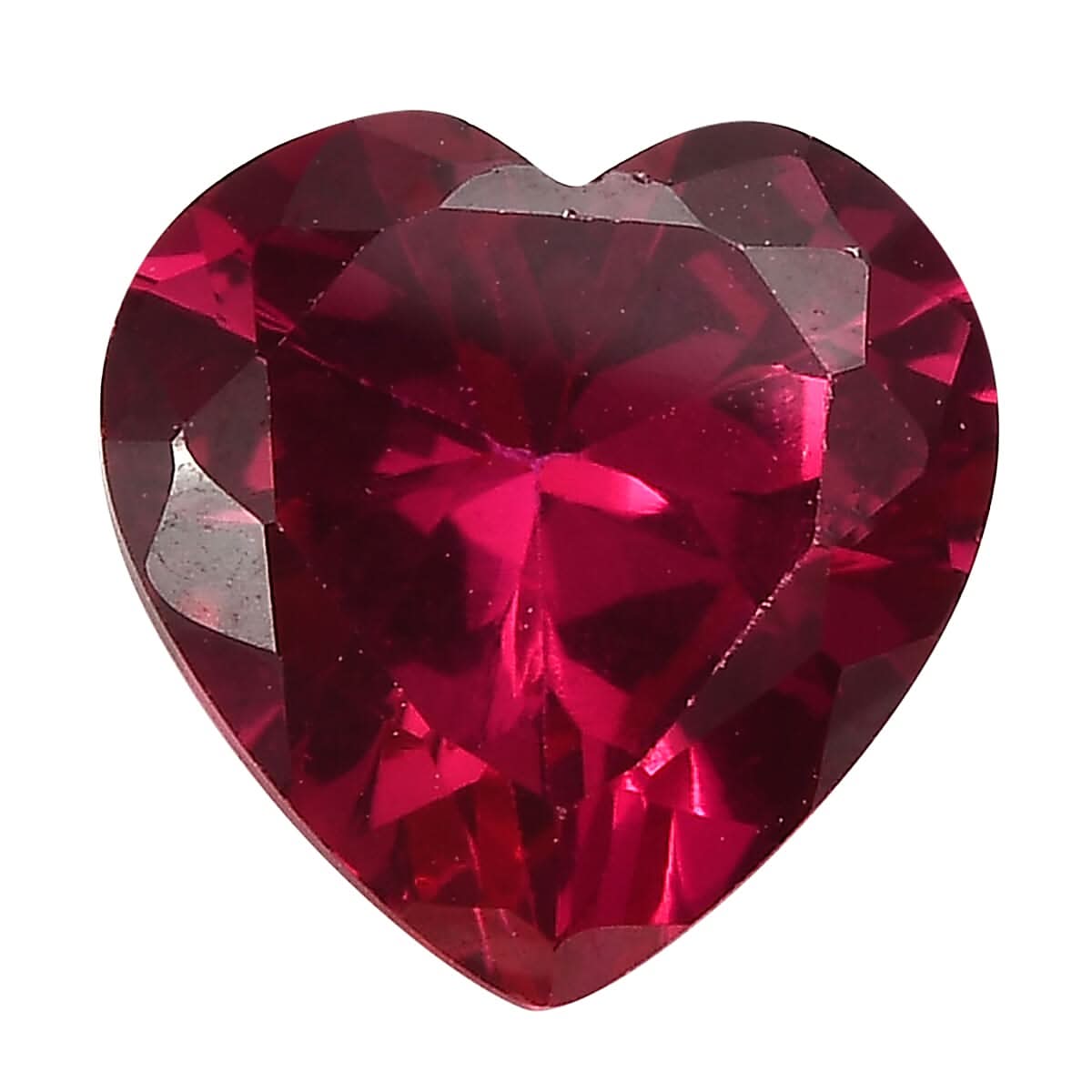 Lab Created Ruby (Hrt 8.5 mm) 2.40 ctw Loose Gemstone