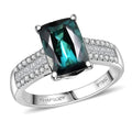 Certified & Appraised Rhapsody 950 Platinum AAAA Monte Belo Indicolite, Diamond (E-F, VS) (0.47 cts) Ring (Size 10.0) (6.30 g) 4.02 ctw - Sticky add to cart bar