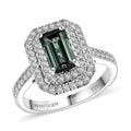 Certified & Appraised Rhapsody 950 Platinum AAAA Monte Belo Indicolite, Diamond (E-F, VS) (0.59 cts) Ring (Size 10.0) (6.45 g) 2.22 ctw - Sticky add to cart bar