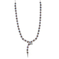 GP Trionfo Collection Rainbow Moonstone and Multi Gemstone 10.80 ctw Serpentine Necklace 18 inches in Rhodium Over Sterling Silver - Sticky add to cart bar