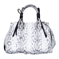 Grand Pelle Natural Genuine Python Leather Tote Bag (12.99"x9.4"x6.29")