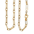 EverTrue Bronzella Collection Paper Clip Chain Necklace in 18K YG Plated Bronze 20 Inches - Sticky add to cart bar
