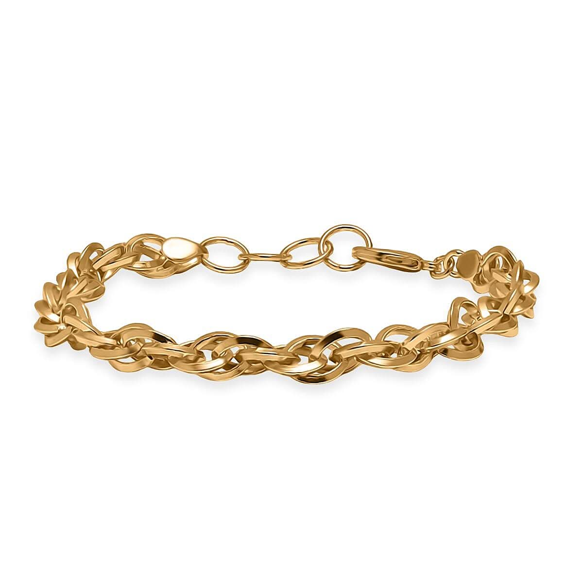 EverTrue Bronzella Collection Rolo (Belcher) Chain Bracelet in 18K YG Plated Bronze (7.50 In)