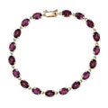 Luxoro AAA Radiant Ember Garnet 17.35 ctw Bracelet in 10K Yellow Gold (7.25 In) - Sticky add to cart bar