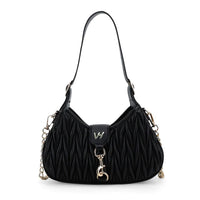 Closeout Vintage Havana Black Faux Leather Quilted Shoulder Bag