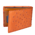 The Grand Pelle Brick Brown Ostrich Genuine Python Leather Wallet (4.92"x3.74"x1.18") - Sticky add to cart bar