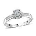 D'Joy Diamond Fancy Ring in Rhodium Over Sterling Silver (Size 10.0) 0.33 ctw - Sticky add to cart bar