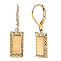 Mirage Collection Bar Earrings in 10K Yellow Gold 2 Grams - Sticky add to cart bar