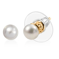 D'Joy Pearl Stud Earrings in 18K Vermeil YG Over Sterling Silver