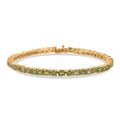 D'Joy Ambanja Demantoid Garnet 8.35 ctw Bracelet in 18K Vermeil Yellow Gold Over Sterling Silver (6.50 In) - Sticky add to cart bar