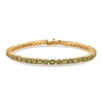 D'Joy Ambanja Demantoid Garnet 8.35 ctw Bracelet in 18K Vermeil Yellow Gold Over Sterling Silver (6.50 In)
