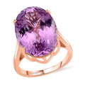 Luxoro 10K Rose Gold AAAA Patroke Kunzite Solitaire Ring (Size 6.0) 16.65 ctw - Sticky add to cart bar